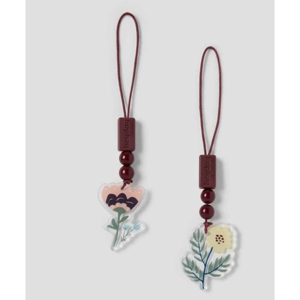 Heyday Artist Series Floral Tech Charms 2 Pack For Smartphones & Device Cases